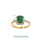 Emerald Cocktail Ring in 18K Gold