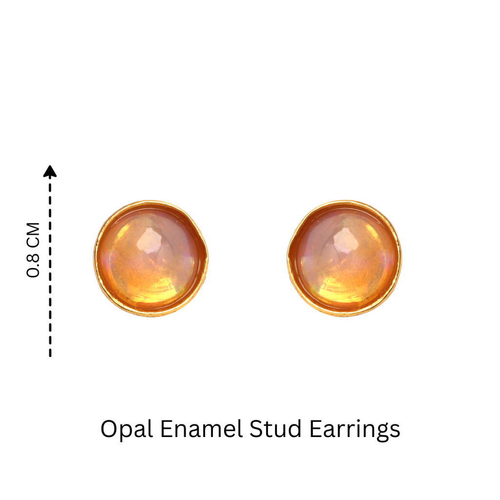 Elegant white opal stud earrings by Jewelry by Crimson