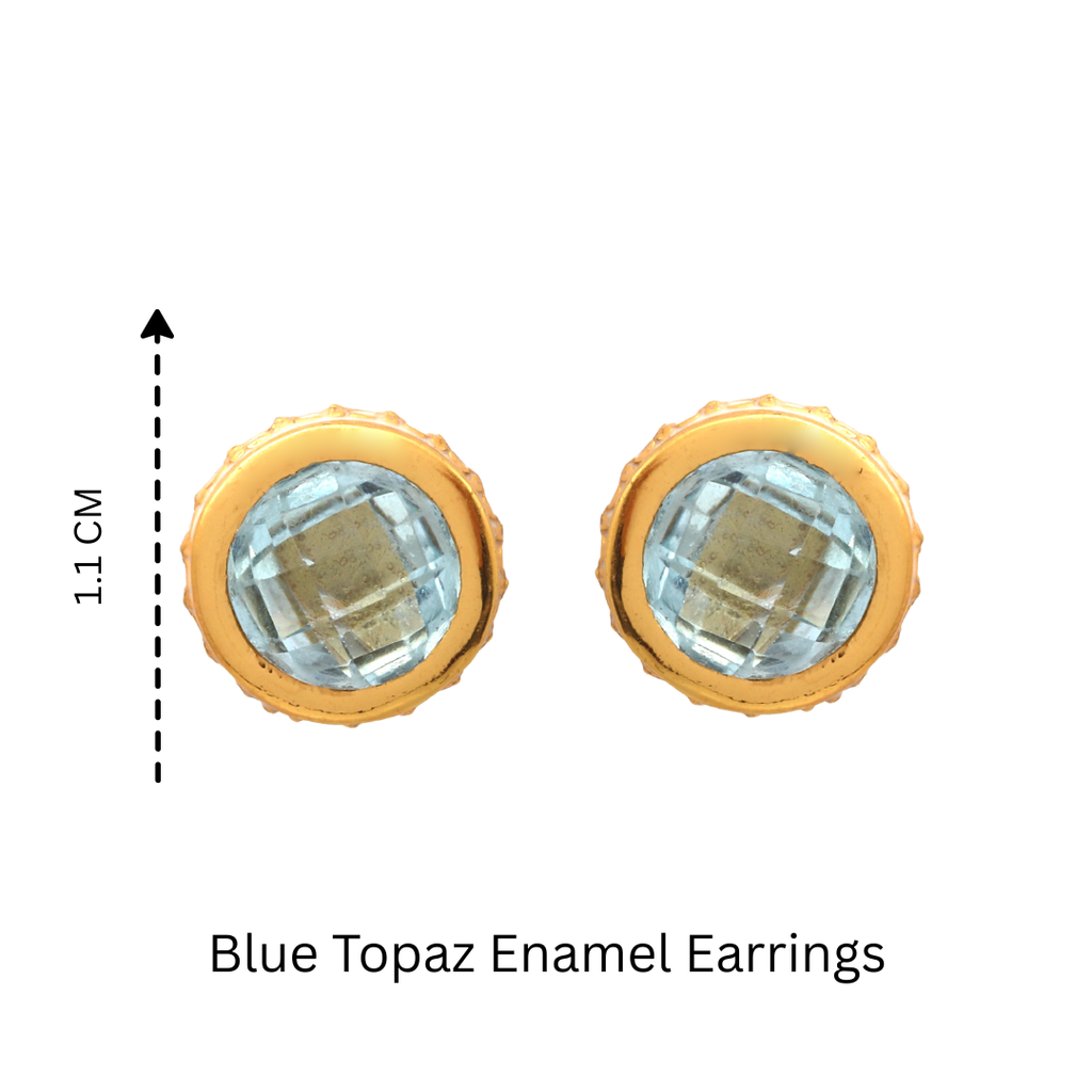 Elegant blue topaz stud earrings by Jewelry by Crimson