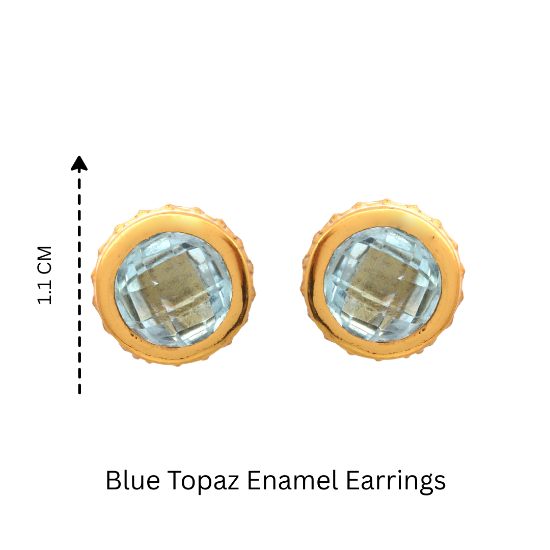 Elegant blue topaz stud earrings by Jewelry by Crimson