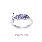 Tanzanite Seven Stone Ring in 925 Sterling Silver