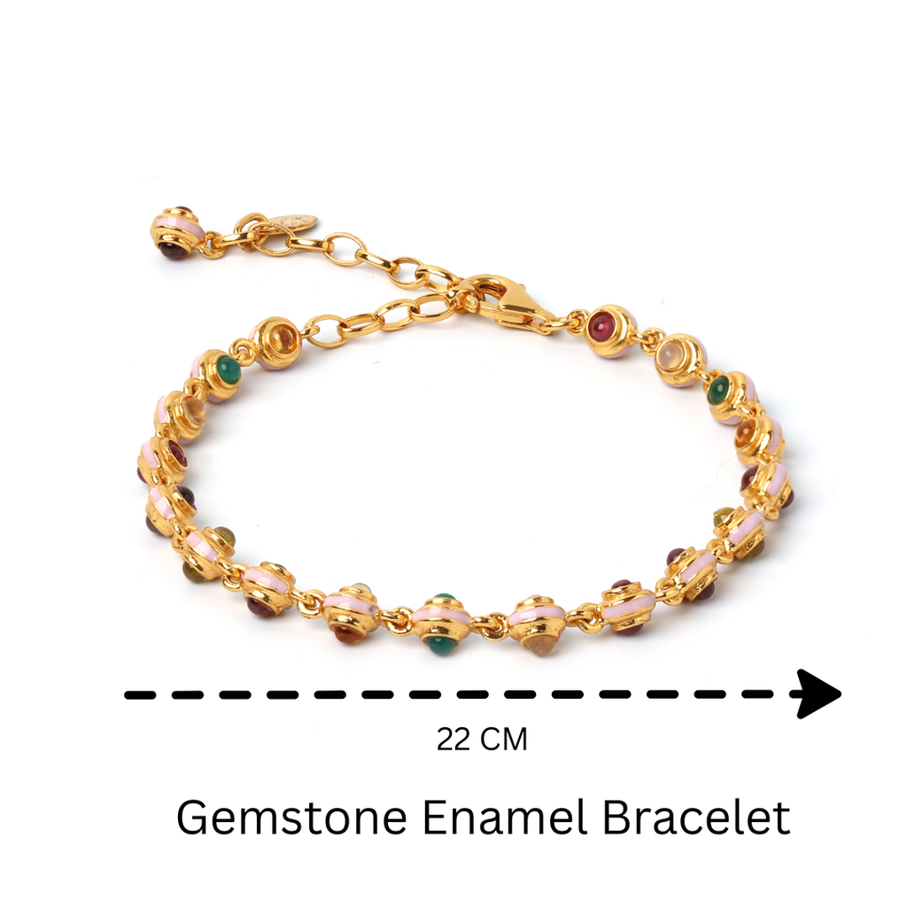 Artisan gemstone bracelet featuring colorful natural stones