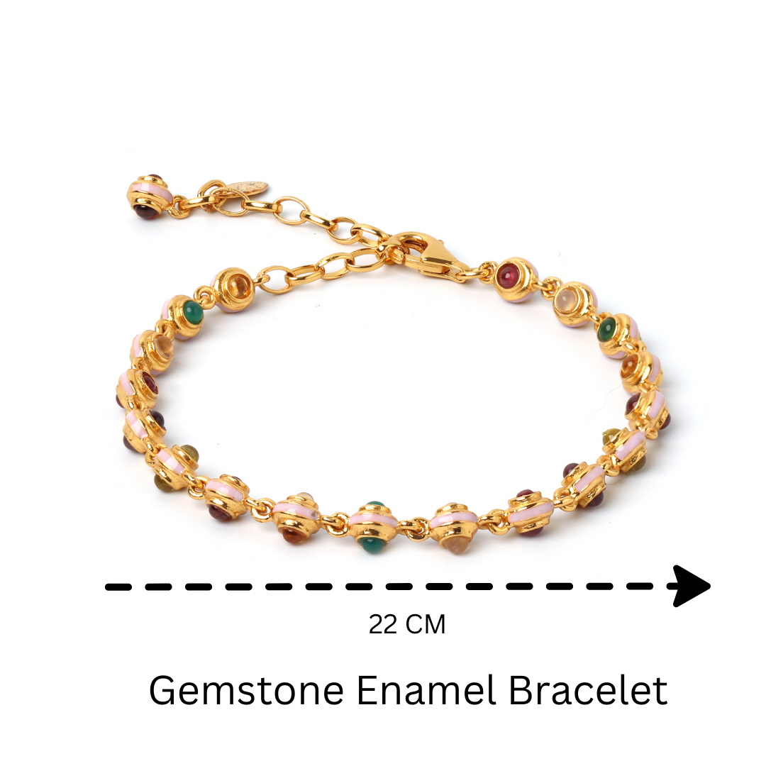 Artisan gemstone bracelet featuring colorful natural stones