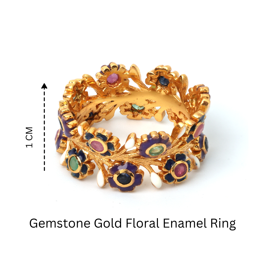 Multi gem statement ring handcrafted in sterling silver