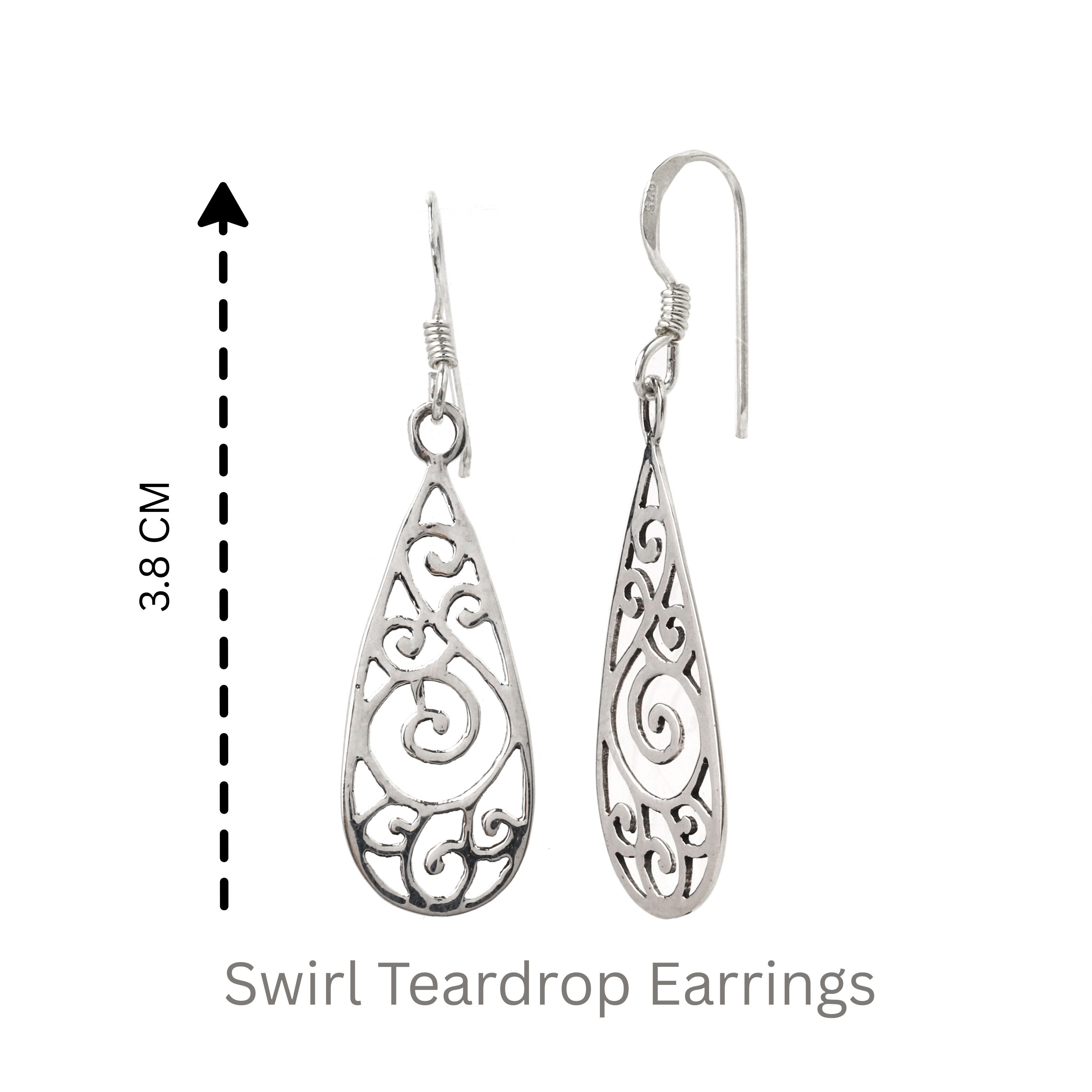 Minimal luxury silver earrings by Jewelry by Crimson