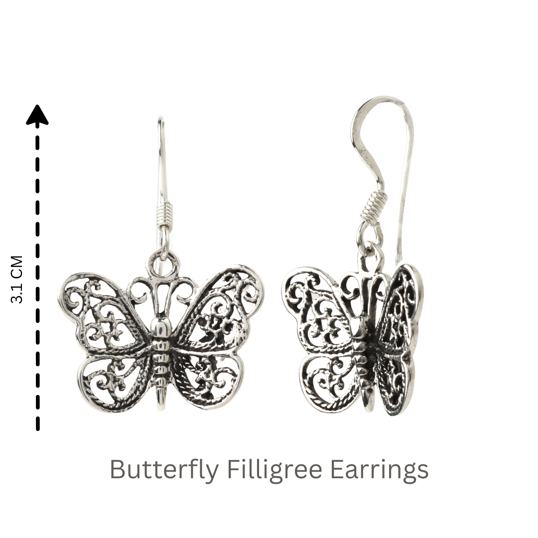 Artisan butterfly jewelry handcrafted in Thailand