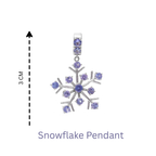 Tanzanite Snowflake Pendant in 925 Sterling Silver