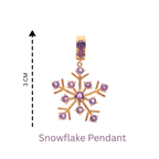 Amethyst Snowflake Pendant in 18K Gold