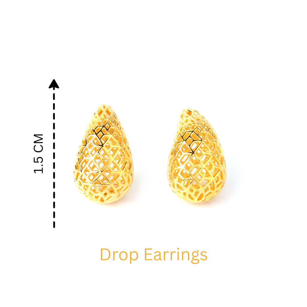 Modern geometric honeycomb stud earrings in 925 sterling silver by Jewelry by Crimson