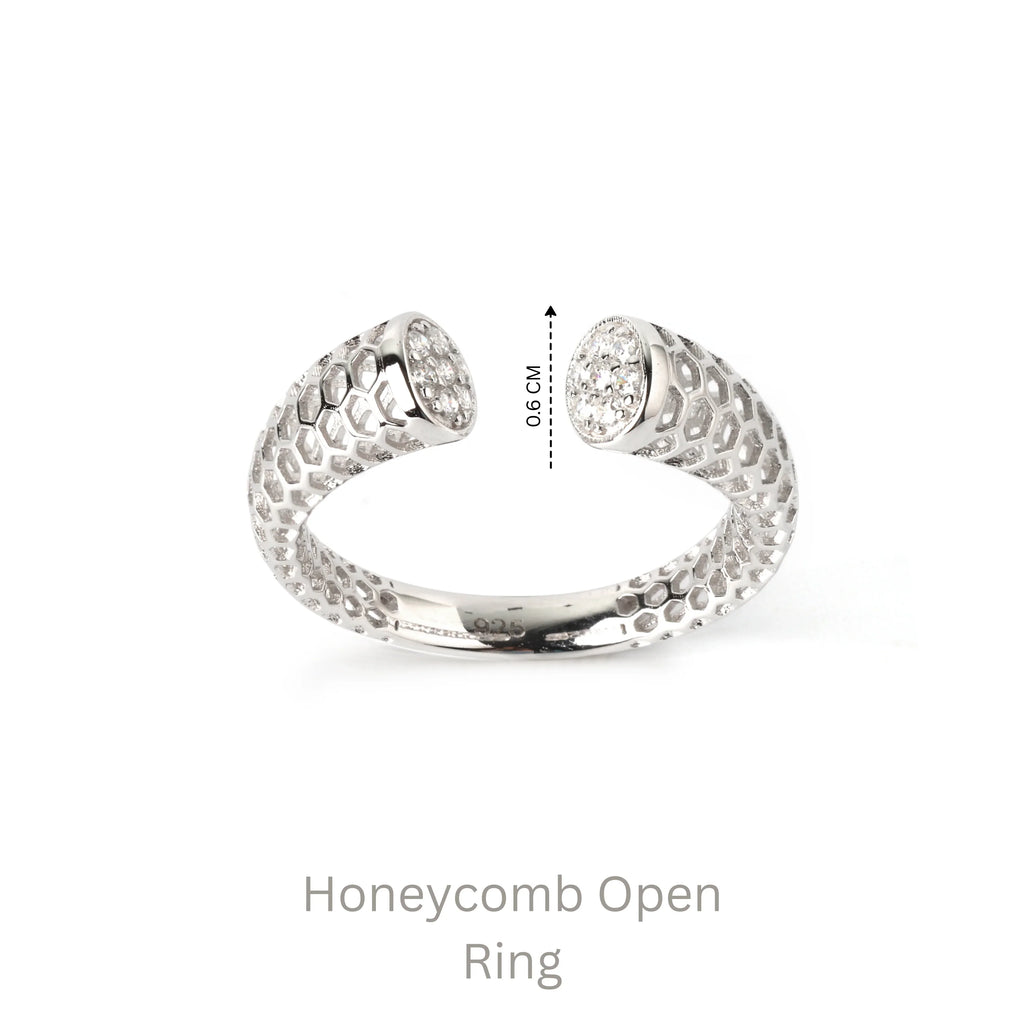 Lightweight sterling silver CZ ring for everyday wear