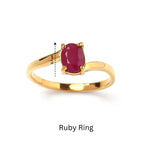 Elegant gold ring with oval ruby gemstone, 0.7 cm height, handcrafted fine jewelry