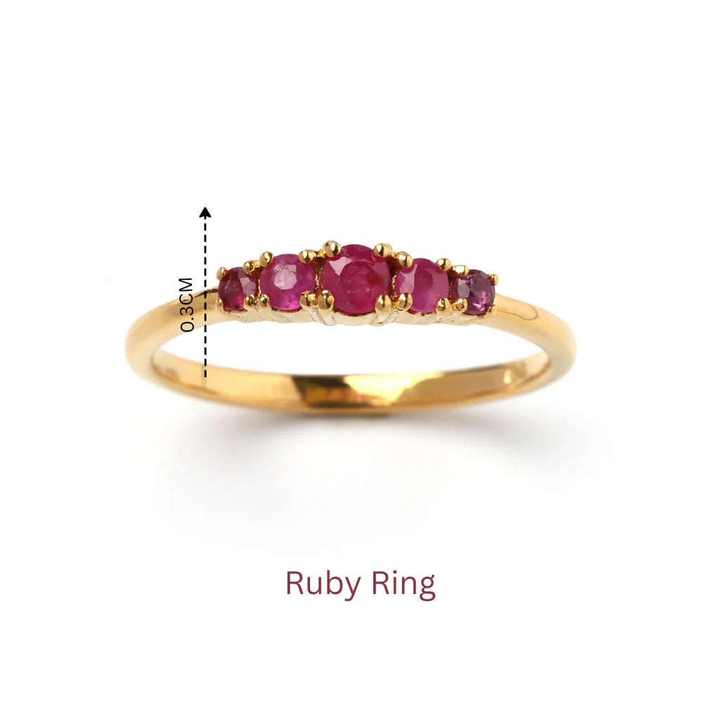 Handcrafted ruby band ring by Jewelry by Crimson