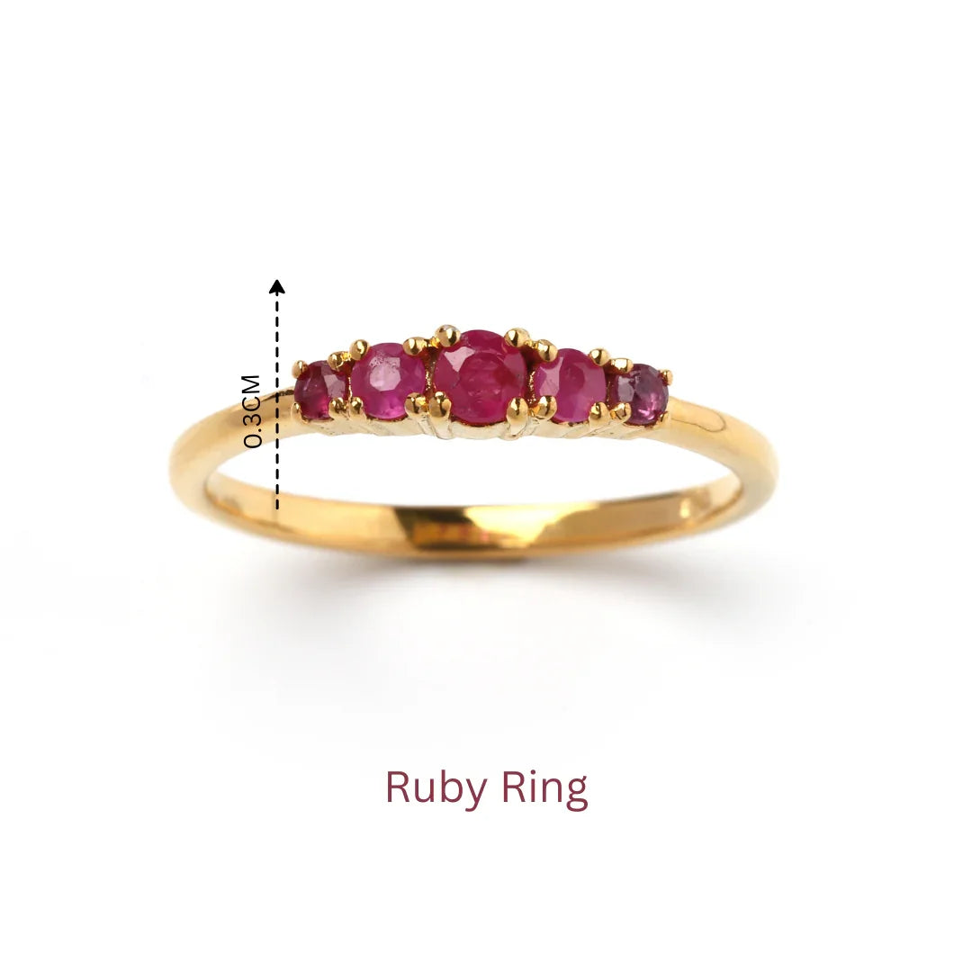 Handcrafted ruby band ring by Jewelry by Crimson