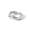 Minimalist sterling silver square cut ring in polished 925 silver by Jewelry by Crimson