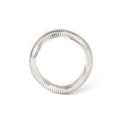 Minimalist sterling silver square cut ring in polished 925 silver – additional view