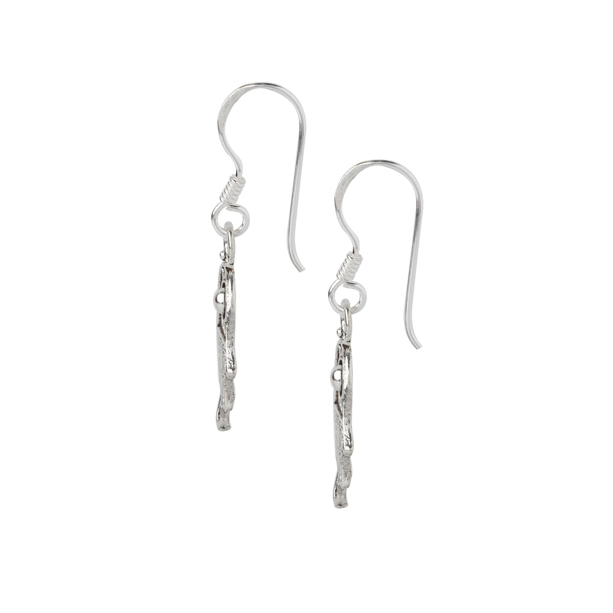 Sterling Silver Hamsa Hand Earrings – 925 Silver Protection Dangles