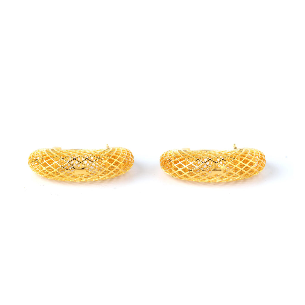 Pouch Earrings in 18K Gold-Plated Sterling Silver – Sculptural Gold Dangles