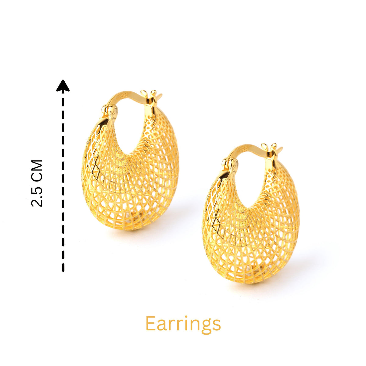 Pouch Earrings in 18K Gold-Plated Sterling Silver – Sculptural Gold Dangles