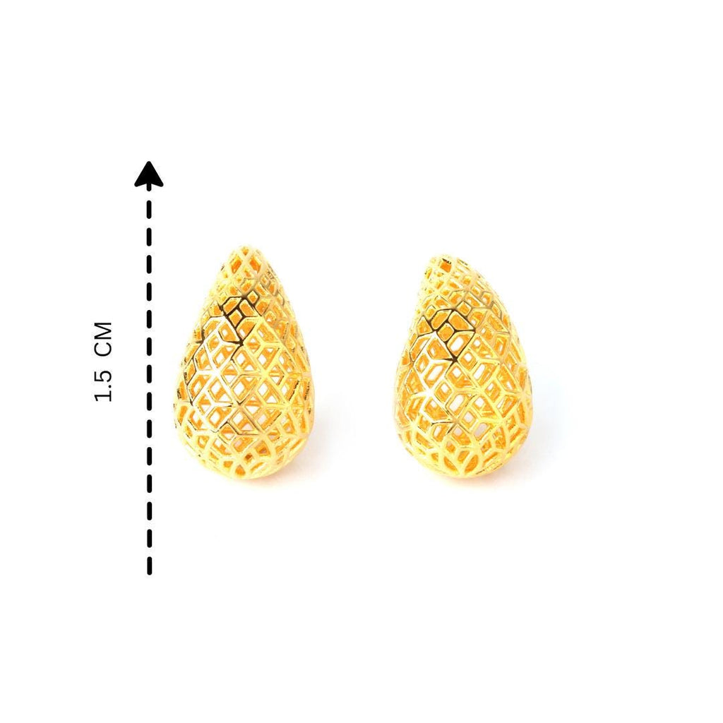 Gold Teardrop Earrings in 18K Gold-Plated Sterling Silver – Polished Drops