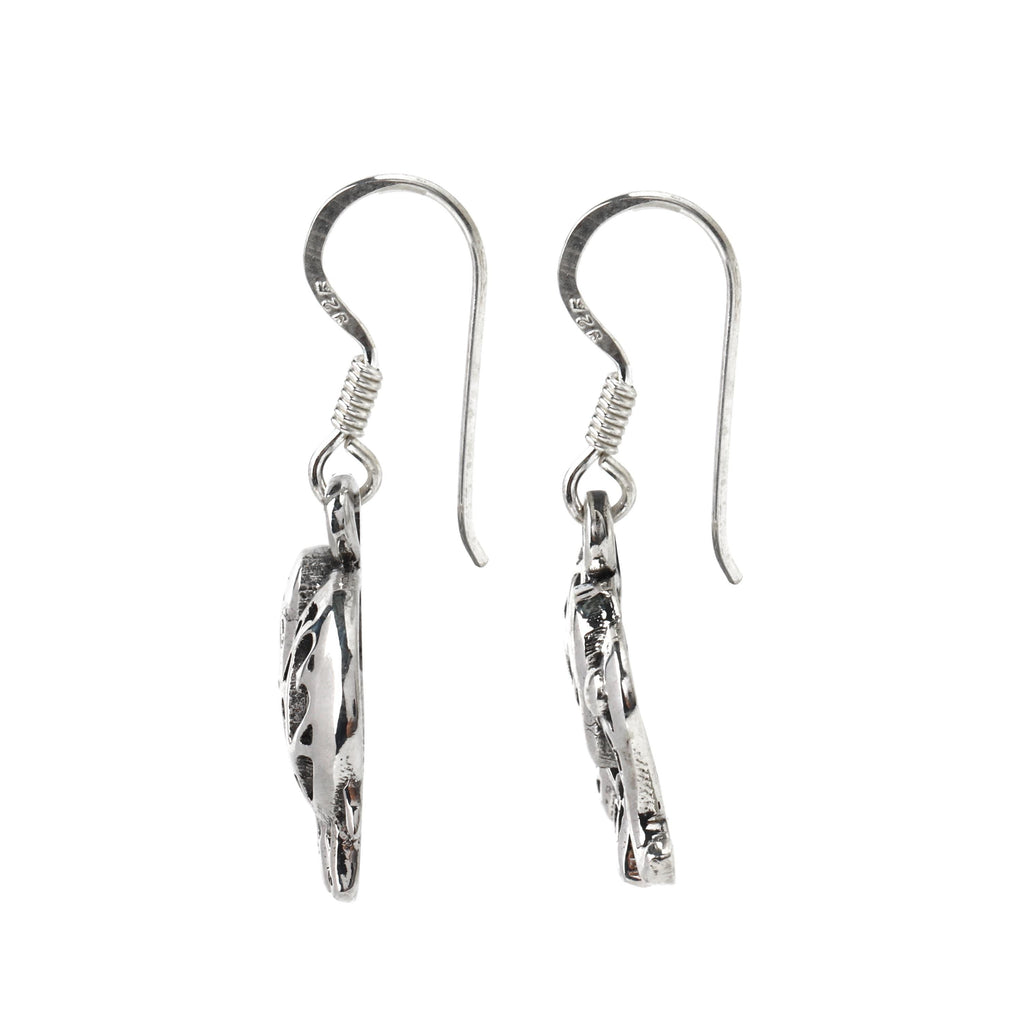 Sterling Silver Elephant Dangle Earrings – 925 Silver Good Luck Drops