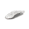 Sterling Silver Feather Pendant – Textured 925 Silver Feather Necklace Charm
