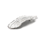 Sterling Silver Feather Pendant – Textured 925 Silver Feather Necklace Charm