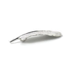 Sterling Silver Feather Pendant – Textured 925 Silver Feather Necklace Charm