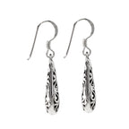 Sterling Silver Filigree Drop Earrings – Lace-Like 925 Silver Dangles