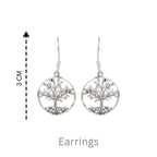 Sterling Silver Tree Earrings – 925 Silver Tree of Life Dangles