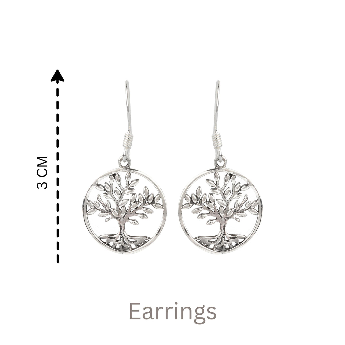 Sterling Silver Tree Earrings – 925 Silver Tree of Life Dangles