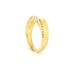 Gold Honeycomb Ring in 18K Gold-Plated Sterling Silver – Geometric Band