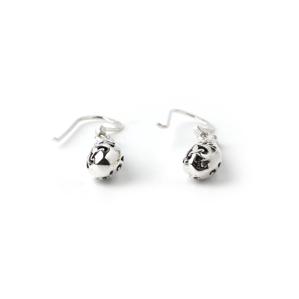Sterling Silver Filigree Drop Earrings – Lace-Like 925 Silver Dangles