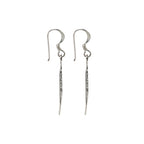 Sterling Silver Swirl Filigree Drop Earrings – Long 925 Silver Dangles