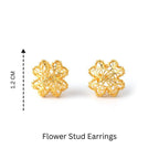 Gold Flower Earrings in 18K Gold-Plated Sterling Silver – Petite Blossoms