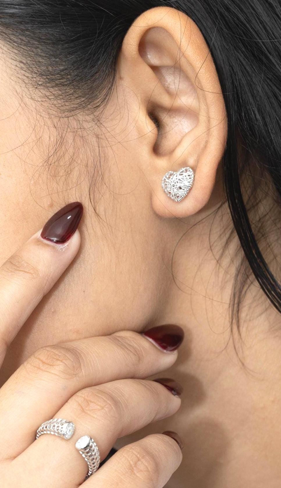 Sterling Silver Heart Earrings – Petite 925 Silver Hearts