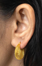 Pouch Earrings in 18K Gold-Plated Sterling Silver – Sculptural Gold Dangles