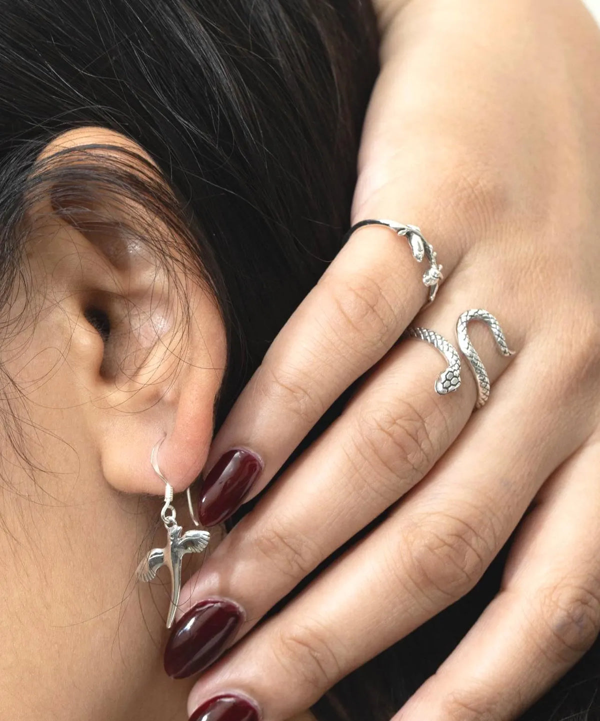 Sterling Silver Snake Ring – Coiled 925 Silver Serpent Wrap Ring
