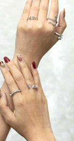 Sterling Silver Square Ring – Minimalist 925 Silver Band