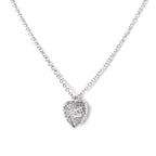 Sterling Silver Heart Necklace – Polished 925 Silver Heart Pendant Necklace