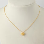 Gold Heart Necklace in 18K Gold-Plated Sterling Silver – Polished Heart Pendant