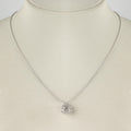 Sterling Silver Flower Necklace – Sculpted 925 Silver Blossom Pendant Necklace
