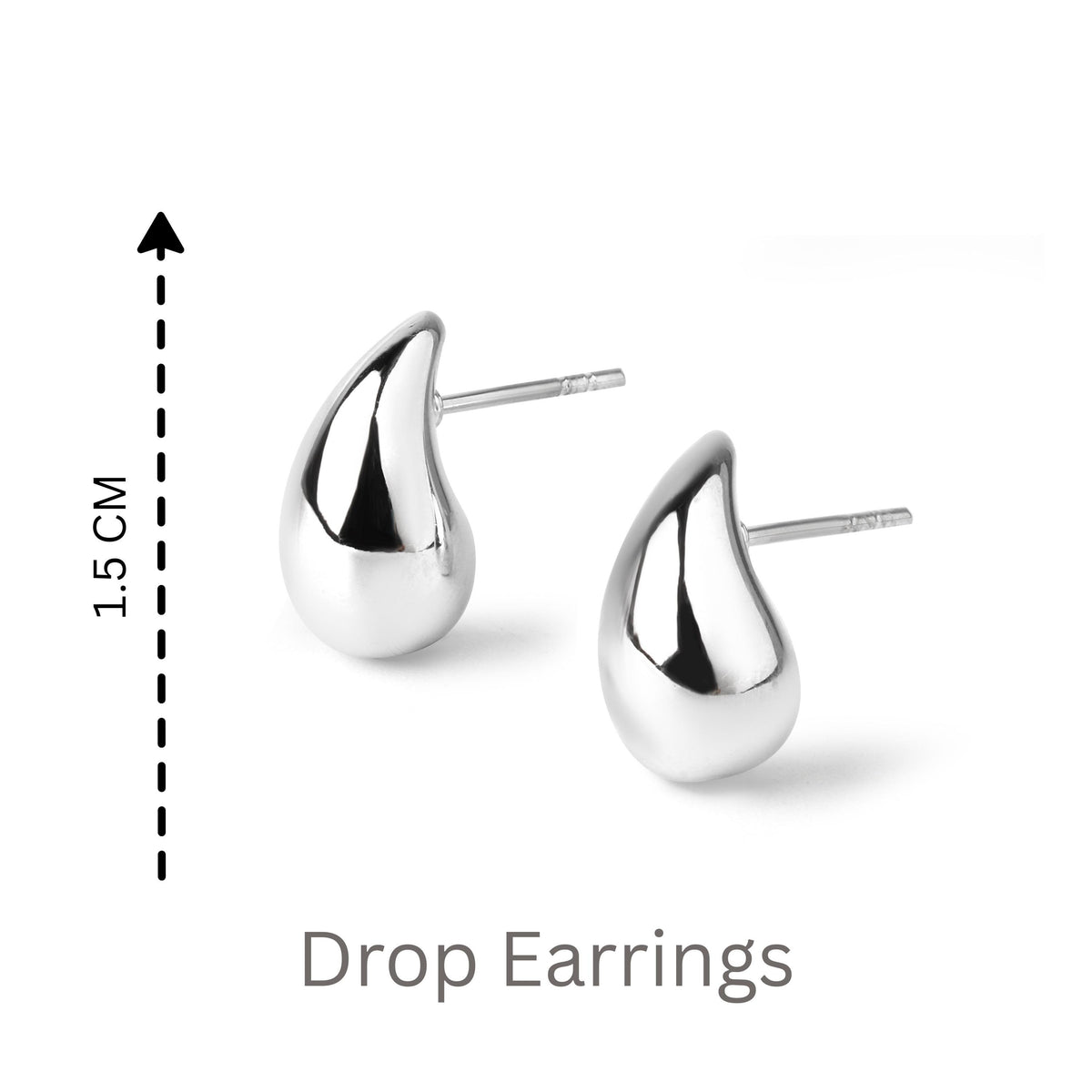 Sterling Silver Teardrop Earrings – Polished 925 Silver Drops
