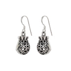 Sterling Silver Filigree Pouch Earrings – Ornate 925 Silver Dangles