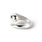 Sterling Silver Swirl Ring – Sculptural 925 Silver Wave Band