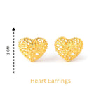 Gold Heart Earrings in 18K Gold-Plated Sterling Silver – Petite Hearts