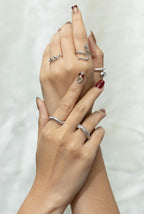Sterling Silver Love Birds Ring – Dainty 925 Silver Couple Bird Band