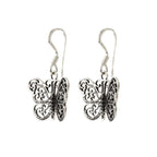 Sterling Silver Butterfly Dangle Earrings – 925 Silver Drops