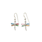 Colorful Dragonfly Earrings in 925 Sterling Silver – Nature-Inspired Dangle Drops