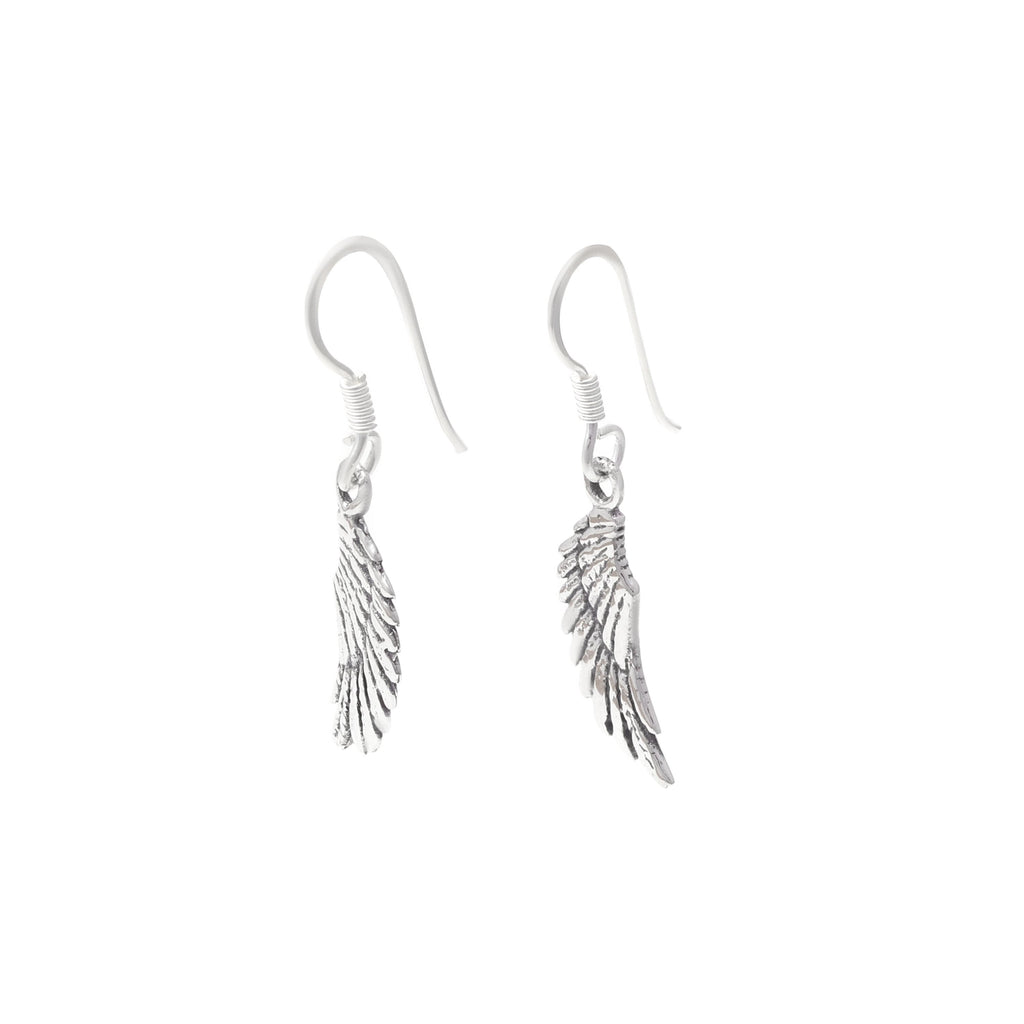 Sterling Silver Wing Earrings – 925 Silver Angel Wing Dangles