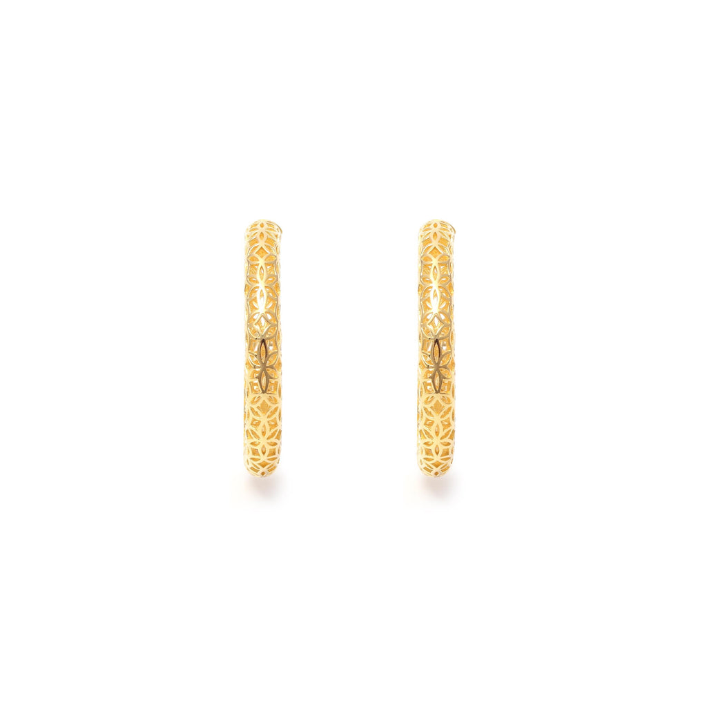 Gold Hoop Earrings in 18K Gold-Plated Sterling Silver – Classic 2.5 cm Hoops